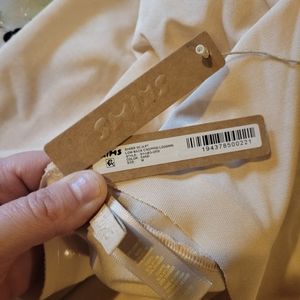 Skims low back sheer sculpting shapewear leggings, sand color, size Medium